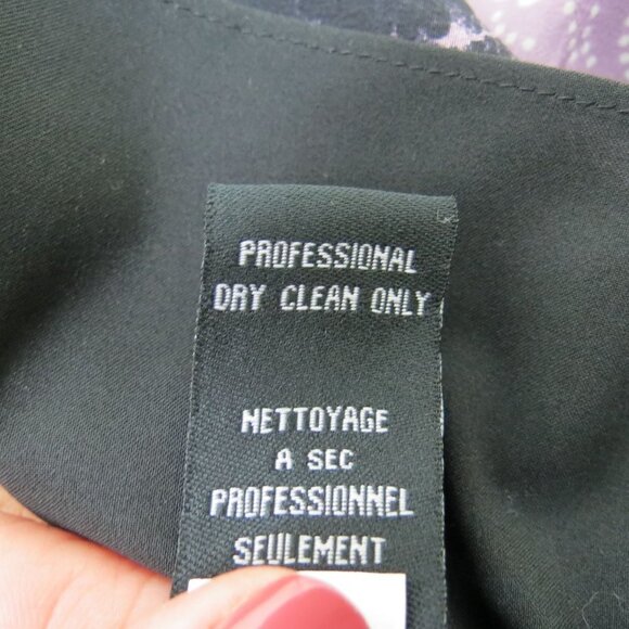 TIBI Women's Dark Colorful Kaleidoscope Floral Print 100% Silk Shift Dress 4 - Picture 9 of 9